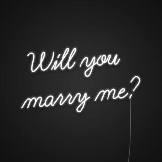 Will You Marry Me Neon Sign for Romantic Proposals