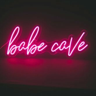 Babe Cave Neon Sign for Fun and Feminine Spaces