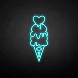 Eiscreme in Neonschrift