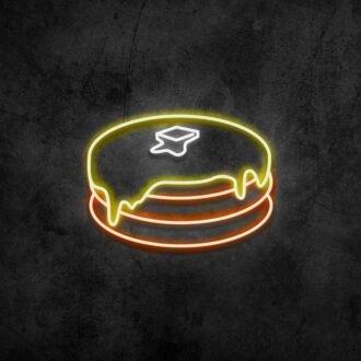 Pfannkuchen Neonschild für Frühstück und Spaßbereiche