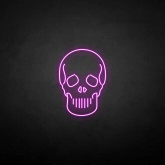 Skeleton' neon sign