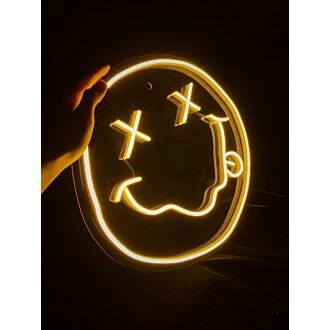 Nirvana Smile Verrücktes Neonschild für Musikliebhaber