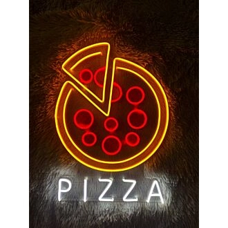 Pizza Restaurant Neon Sign for Pizzerias and Dining Areas