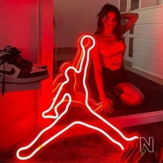 Jumpman-Neonschild für Sportfans
