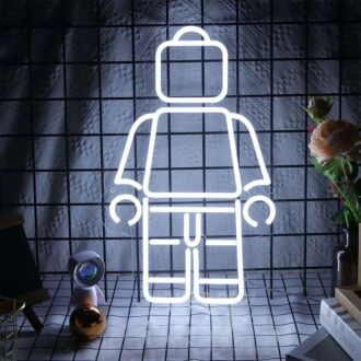 Lego-Mann-Neonschild für lustige und verspielte Räume