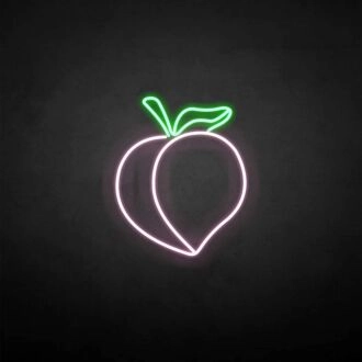 Pfirsich" Neon-Schild