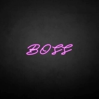 'Boss' neon sign