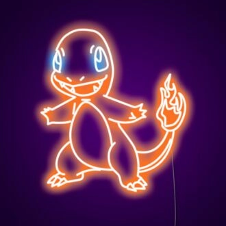 Charmander Neon Schild für Anime-Fans und lustige Räume
