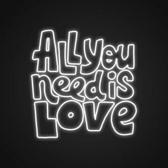 All You Need Is Love Neon Sign for Romantic and Loving Spaces
