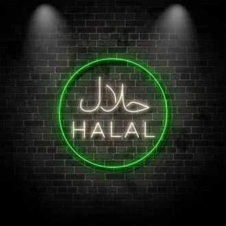 Halal Neon Sign for Cultural and Religious Spaces