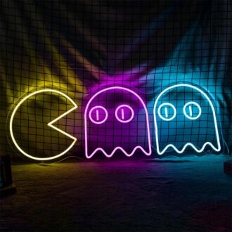 Pac-Man Leuchtschild für Retro- und Gaming-Fans
