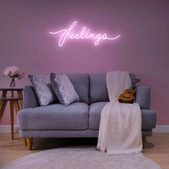 Feelings Neon Sign for Emotional and Artistic Spaces