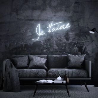 Je T'aime French Neon Sign for Romantic and Elegant Spaces