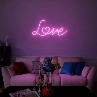 Love Heart Neon Sign for romantic and loving atmospheres
