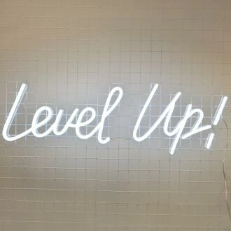 Level Up Neon Sign enhances gaming rooms with style