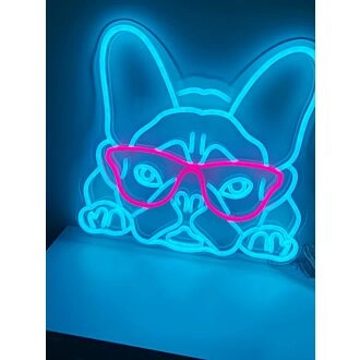 Frenchie Love Neon Schild perfekt für Räume von Haustierliebhabern
