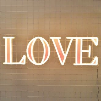 Love Neon Sign creates a loving atmosphere
