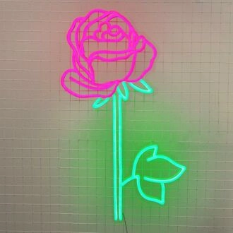 Rose No 2 Neon Sign adds elegance to romantic decor