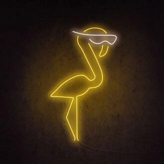 Cooles Flamingo-Neonschild verleiht jedem Raum ein tropisches Flair.