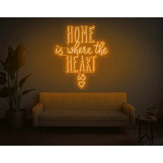 Home Is Where The Heart Is V2 LED Neon Sign