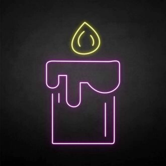 'Candle' neon sign
