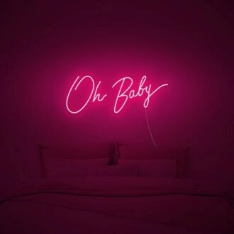Oh Baby Neon Sign perfect for baby showers and nurseries