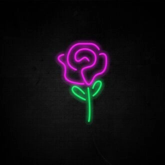 Rose Neon Sign adds elegance to romantic settings