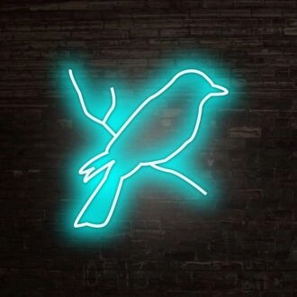 Fantail Neon Sign for whimsical and artistic spaces