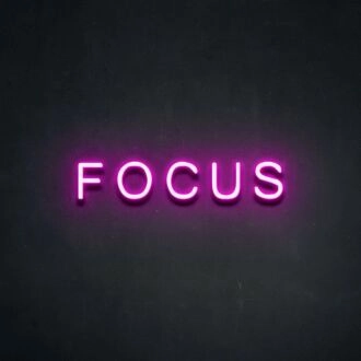 Focus Neon Sign for Productive Spaces