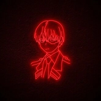 Todoroki-Neonschild für My Hero Academia-Fans.