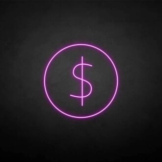 Dollar' neon sign