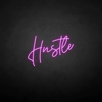 'Hustle4' neon sign
