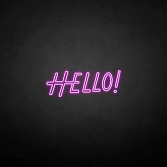 'HELLO2' neon sign