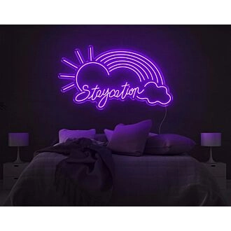 Staycation Rainbow LED Neon Sign