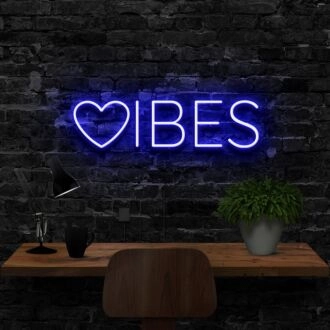 Vibes Neon Sign for Positive Spaces