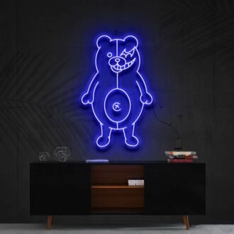Monokuma Danganronpa Neon-Schild für Spielzimmer und Anime-Fans