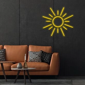 Sun Neon Sign for Nature and Zen Spaces