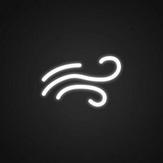 Wind-Neonschild für naturthemed Dekor.