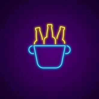 Bier-Neonschild für Bars und Restaurants.