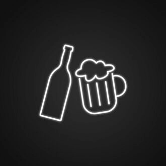 Bier Neonschild für Party- und Barbereiche