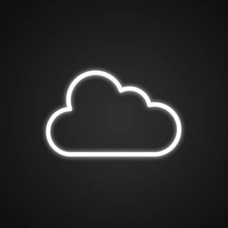 Wolken-Neonschild für friedliche und skurrile Dekoration