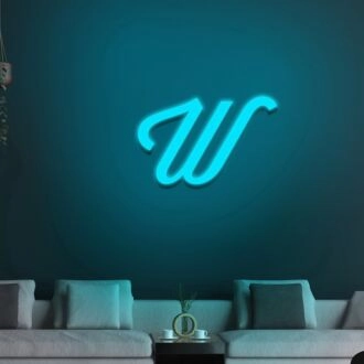 Letter W Neon Sign for Custom Names
