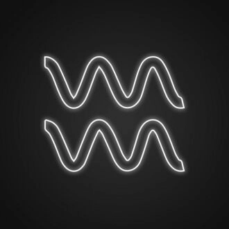 Wassermann-Neonschild für Horoskop-Enthusiasten