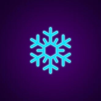 Schneeflocken-Neonschild für Winterdekoration