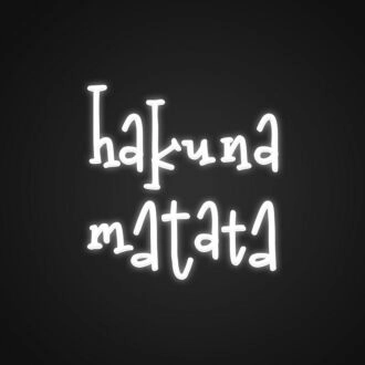 Hakuna Matata Neon Sign Perfect for creating a cheerful atmosphere