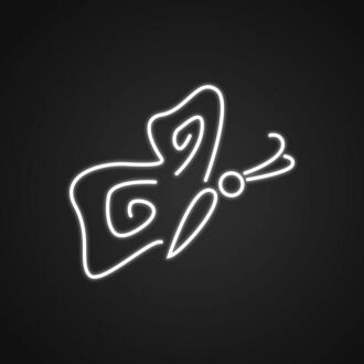 Schmetterling-Neonschild Ein fantasievoller Akzent für Schlafzimmer oder Kinderzimmer.