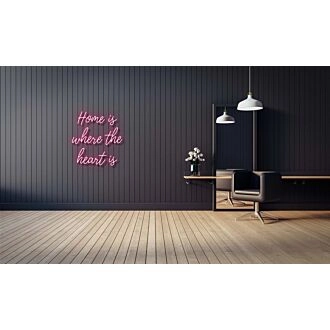 Home is where the heart is Italic Neon Sign