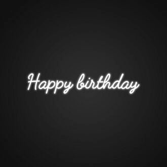 Happy Birthday Neon Sign Celebrate birthdays with this cheerful sign