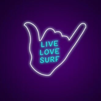 Live Love Surf Neon Sign Perfect for beach lovers