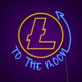 Litecoin To The Moon Sign Neon Sign Celebrate cryptocurrency